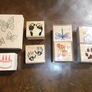 Lot of 8 Stamps - 6 Stamp Craft - 2 Unbranded